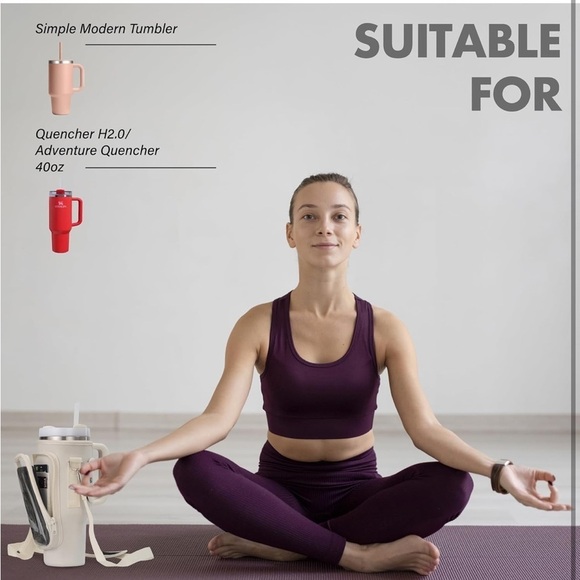 Brand New Stanley 40 oz Cup Accessory Water Bottle Holder Strap Neoprene Sleeve - Picture 4 of 16